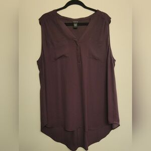 Torrid Deep Purple Sleeveless Blouse